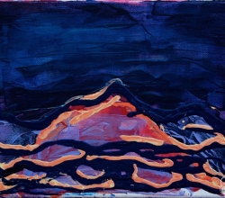 'Small Volcano 2' Latex Painting detail by .carolinecblaker. 1229401329
