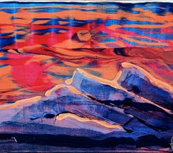 'Small Volcano 3' Latex Painting detail by .carolinecblaker. 1228156418