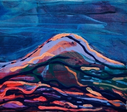 'Small Volcano 1' Latex Painting detail by .carolinecblaker. -19617