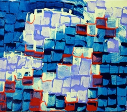 'Pixel Wave' Latex Painting detail by .carolinecblaker. 1185903227