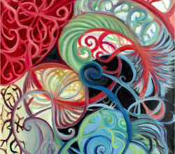 'untitled with spirals' Oil Painting detail by .carolinecblaker. 1290382009