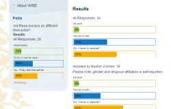 A custom poll authored for wisemuslimwomen.org - take the poll and see the results for yourself!